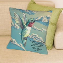 Hummingbird Memorial Throw Pillow